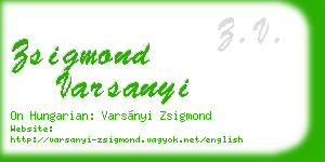 zsigmond varsanyi business card